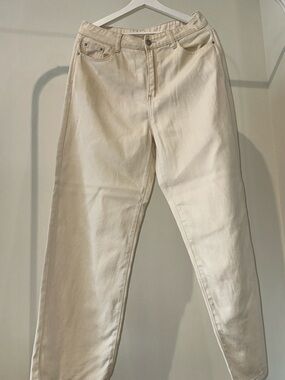 Dazy Ivory Ecru Denim Jeans Women's US 8 Soft Wide Leg